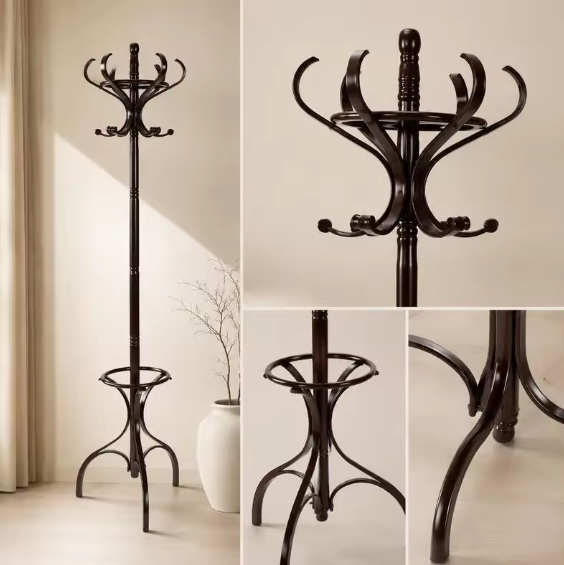 Porte-manteau perroquet en bois au design élégant