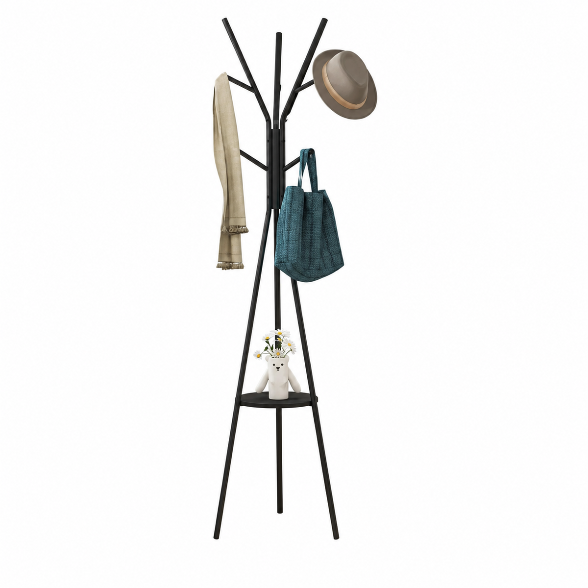 Porte-manteau sur pied design moderne — Noir