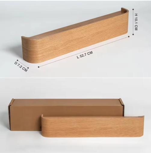 Porte-manteau mural en bois de pin au design minimaliste